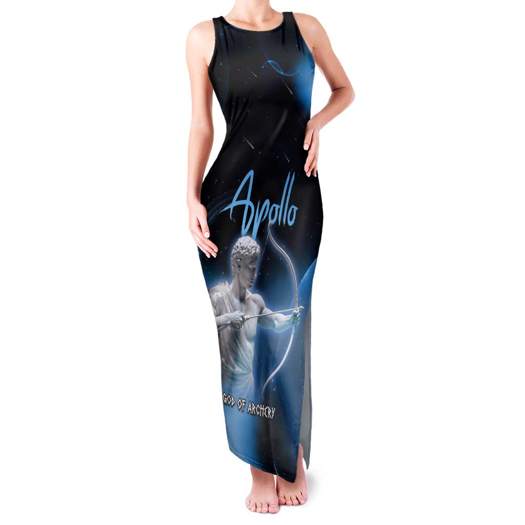 Ancient Greek Apollo Tank Maxi Dress God Of Archery - Wonder Print Shop