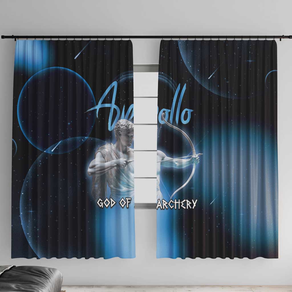 Ancient Greek Apollo Window Curtain God Of Archery - Wonder Print Shop