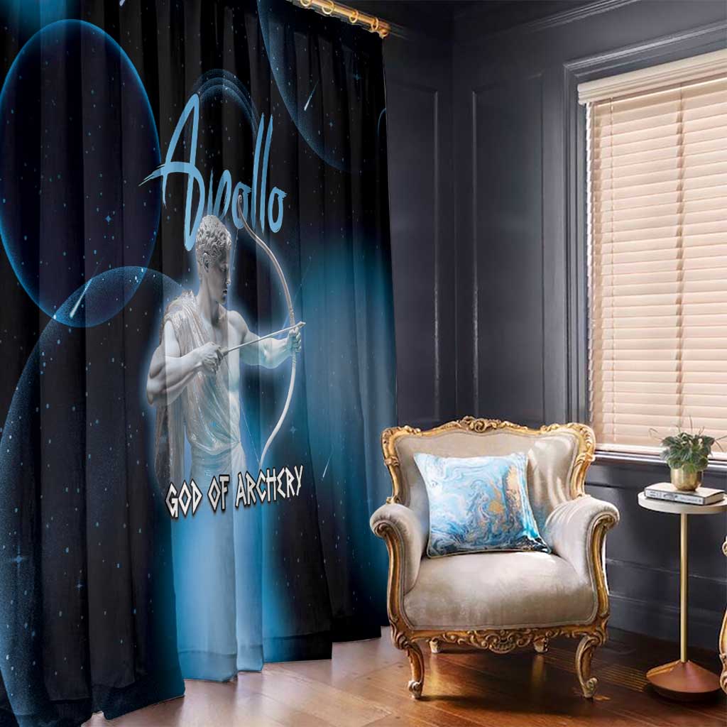 Ancient Greek Apollo Window Curtain God Of Archery - Wonder Print Shop