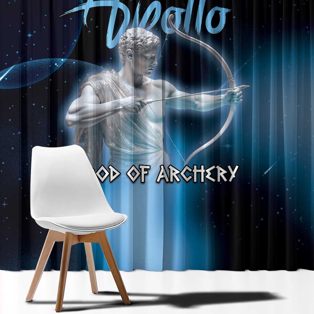 Ancient Greek Apollo Window Curtain God Of Archery - Wonder Print Shop