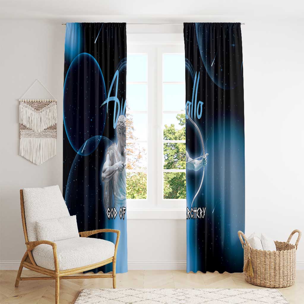Ancient Greek Apollo Window Curtain God Of Archery - Wonder Print Shop