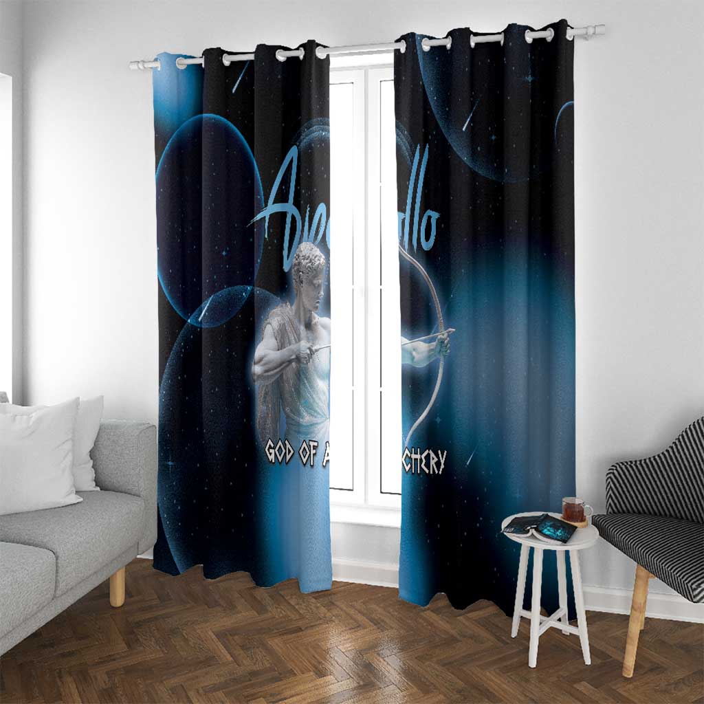 Ancient Greek Apollo Window Curtain God Of Archery - Wonder Print Shop
