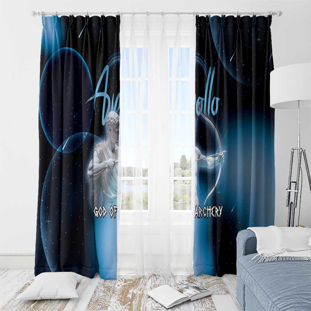 Ancient Greek Apollo Window Curtain God Of Archery - Wonder Print Shop