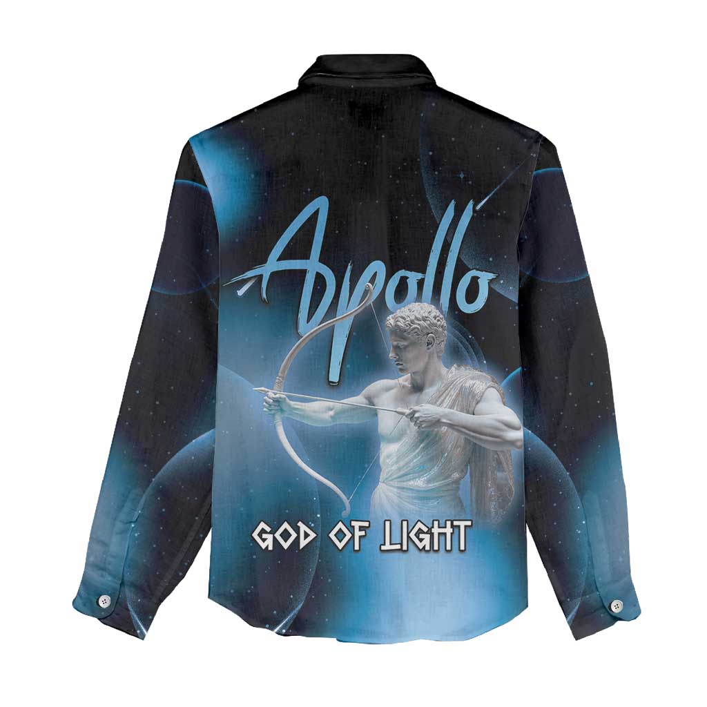 Ancient Greek Apollo Women Casual Shirt God Of Archery - Wonder Print Shop