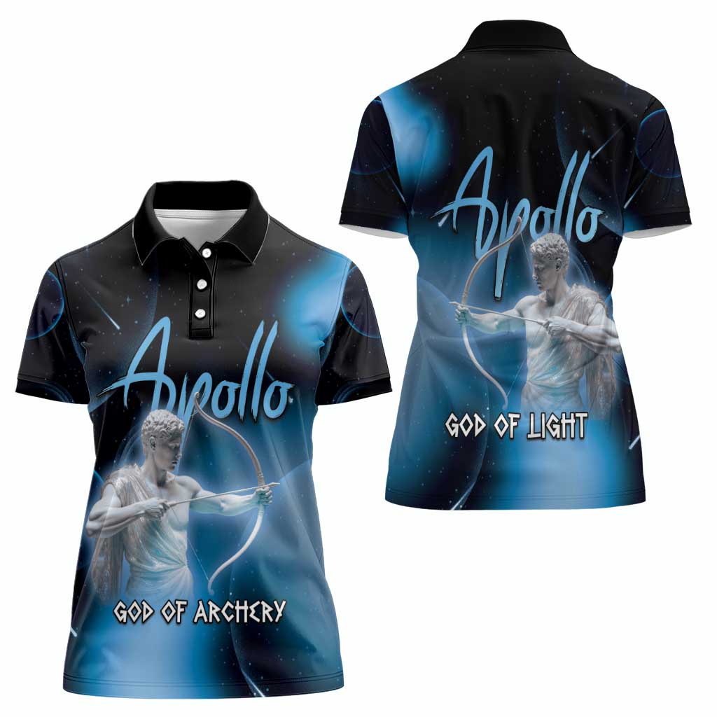 Ancient Greek Apollo Women Polo Shirt God Of Archery - Wonder Print Shop