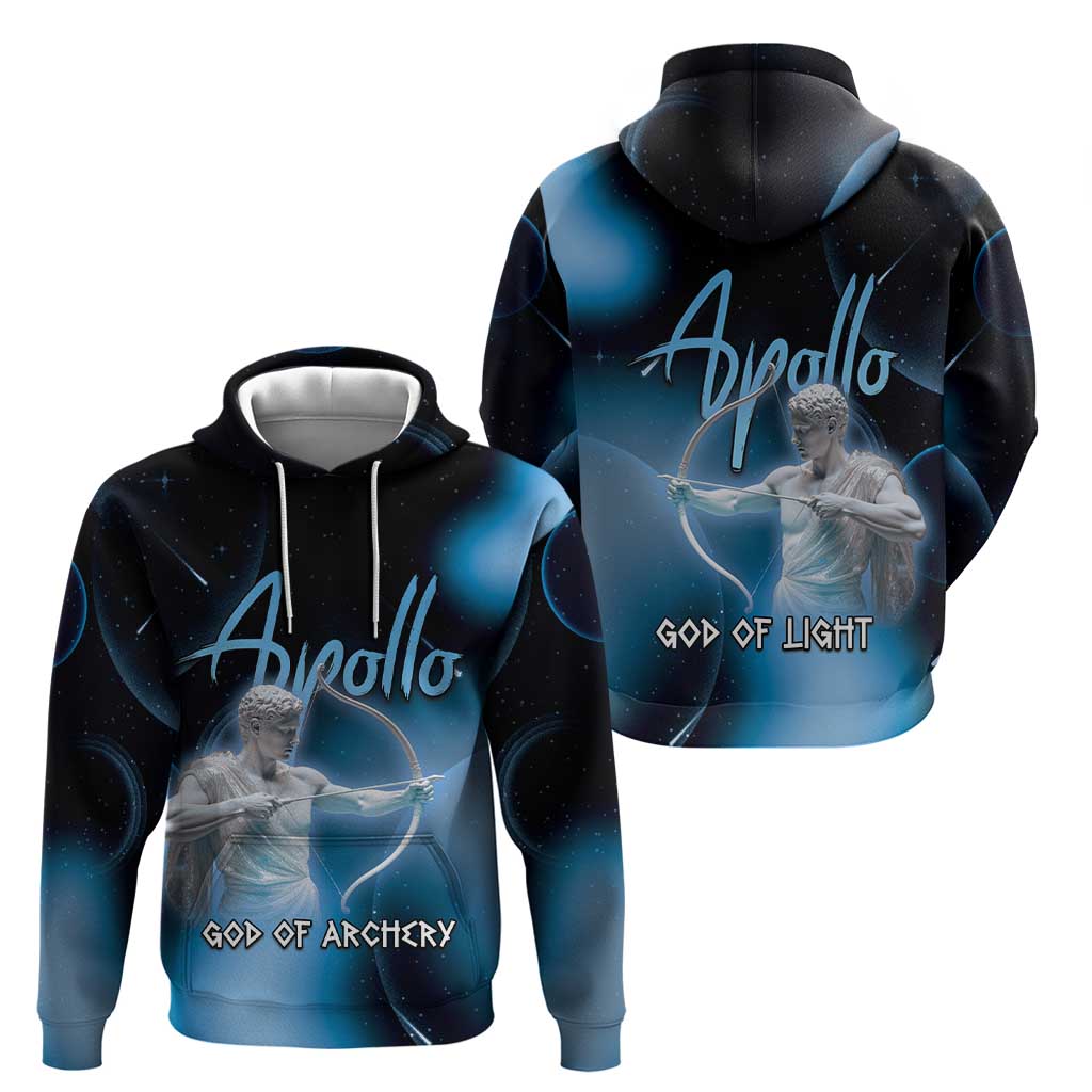 Ancient Greek Apollo Zip Hoodie God Of Archery - Wonder Print Shop