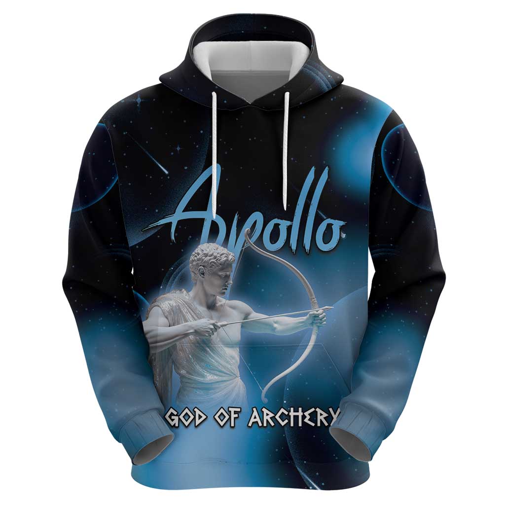 Ancient Greek Apollo Zip Hoodie God Of Archery - Wonder Print Shop