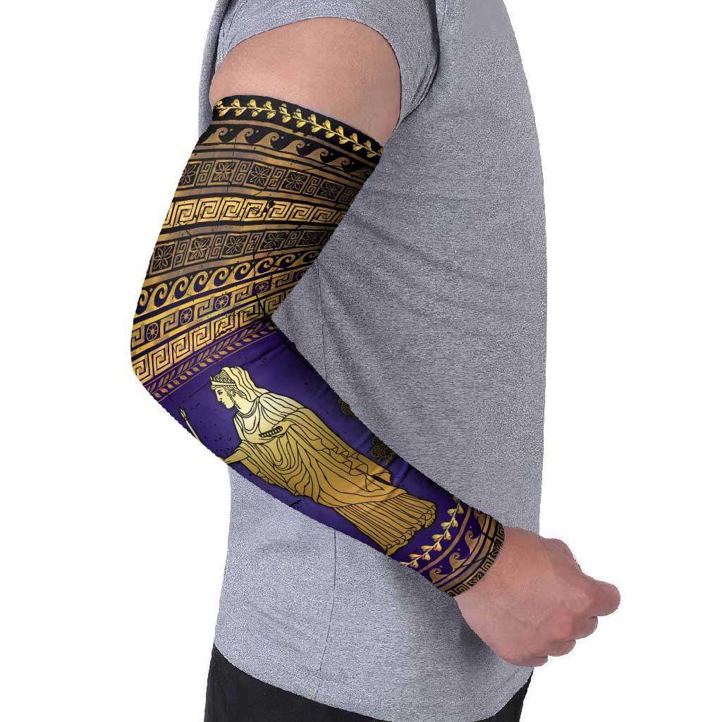 Hera Arm Sleeves Goddess With Ancient Greek Pattern - Wonder Print Shop