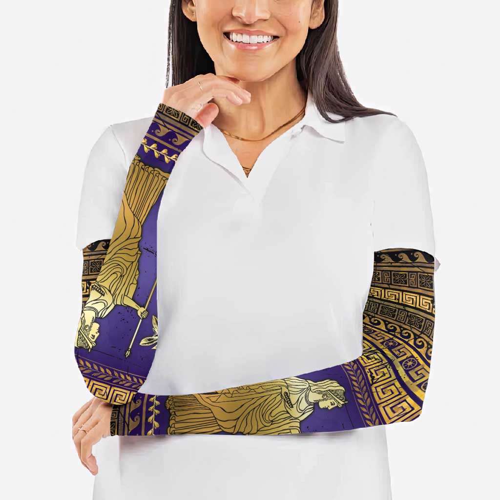 Hera Arm Sleeves Goddess With Ancient Greek Pattern - Wonder Print Shop