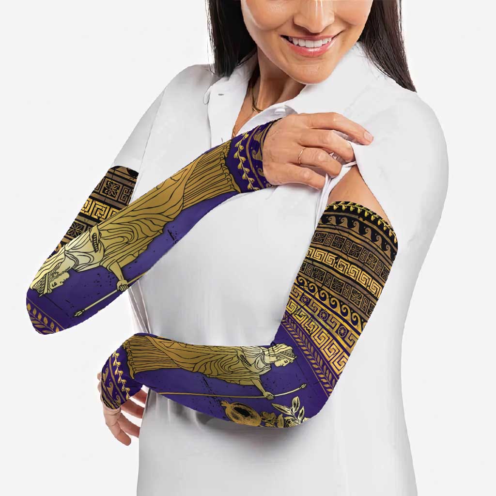 Hera Arm Sleeves Goddess With Ancient Greek Pattern - Wonder Print Shop