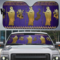 Hera Auto Sun Shade Goddess With Ancient Greek Pattern - Wonder Print Shop
