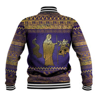 Hera Baseball Jacket Goddess With Ancient Greek Pattern - Wonder Print Shop