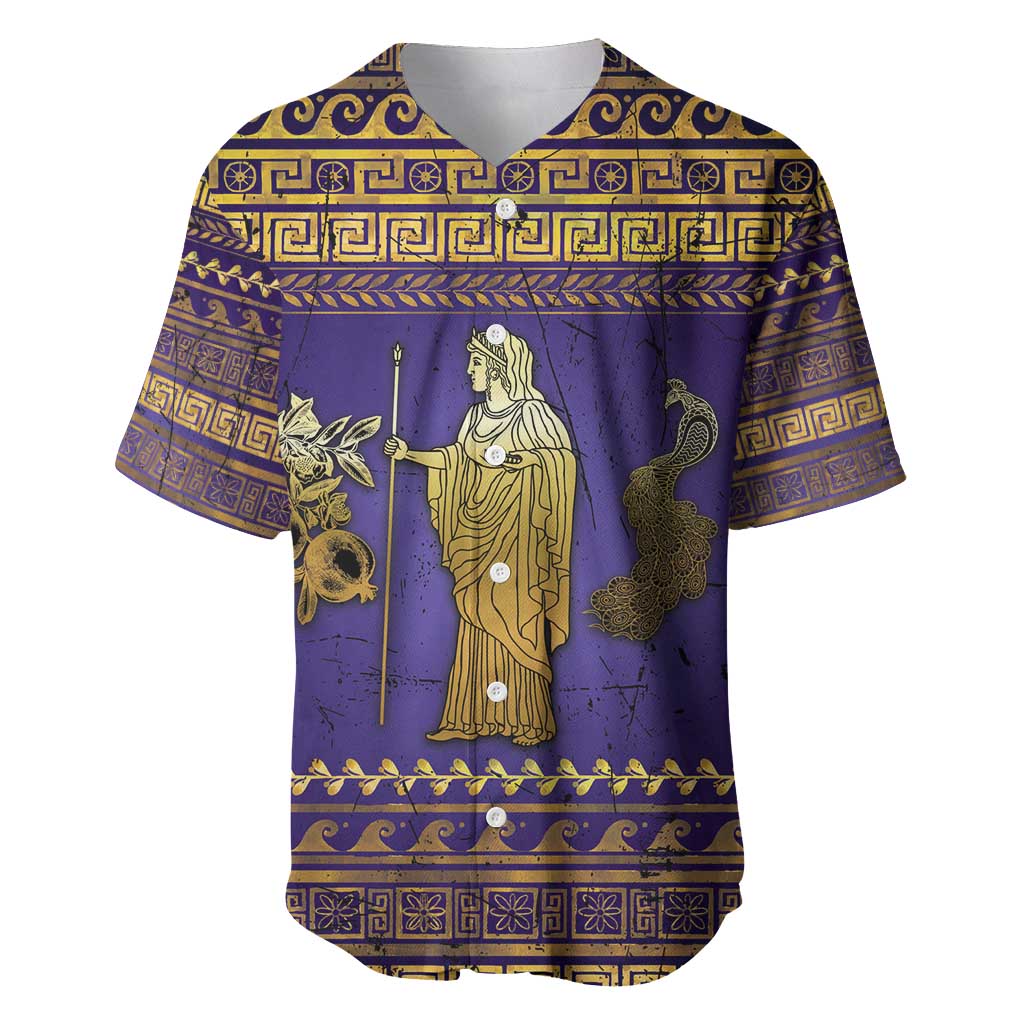 Hera Baseball Jersey Goddess With Ancient Greek Pattern - Wonder Print Shop