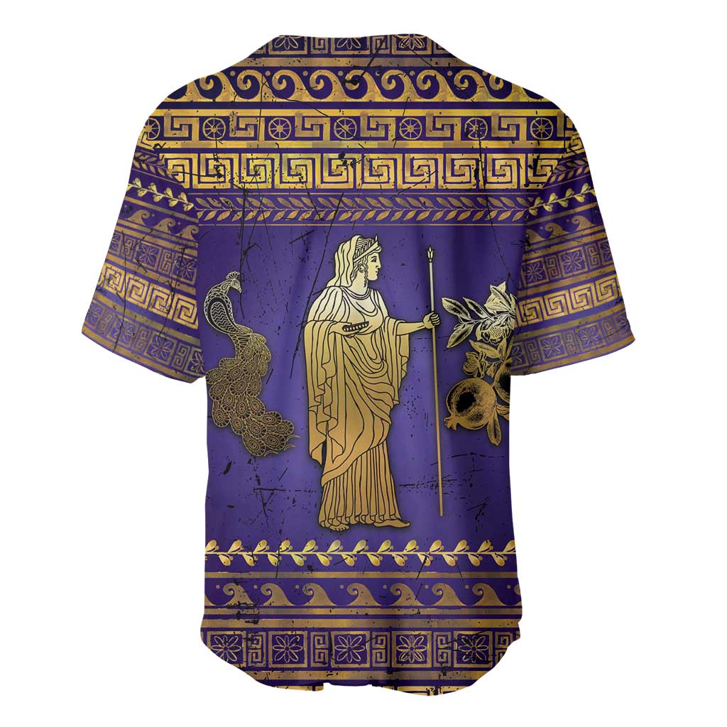 Hera Baseball Jersey Goddess With Ancient Greek Pattern - Wonder Print Shop