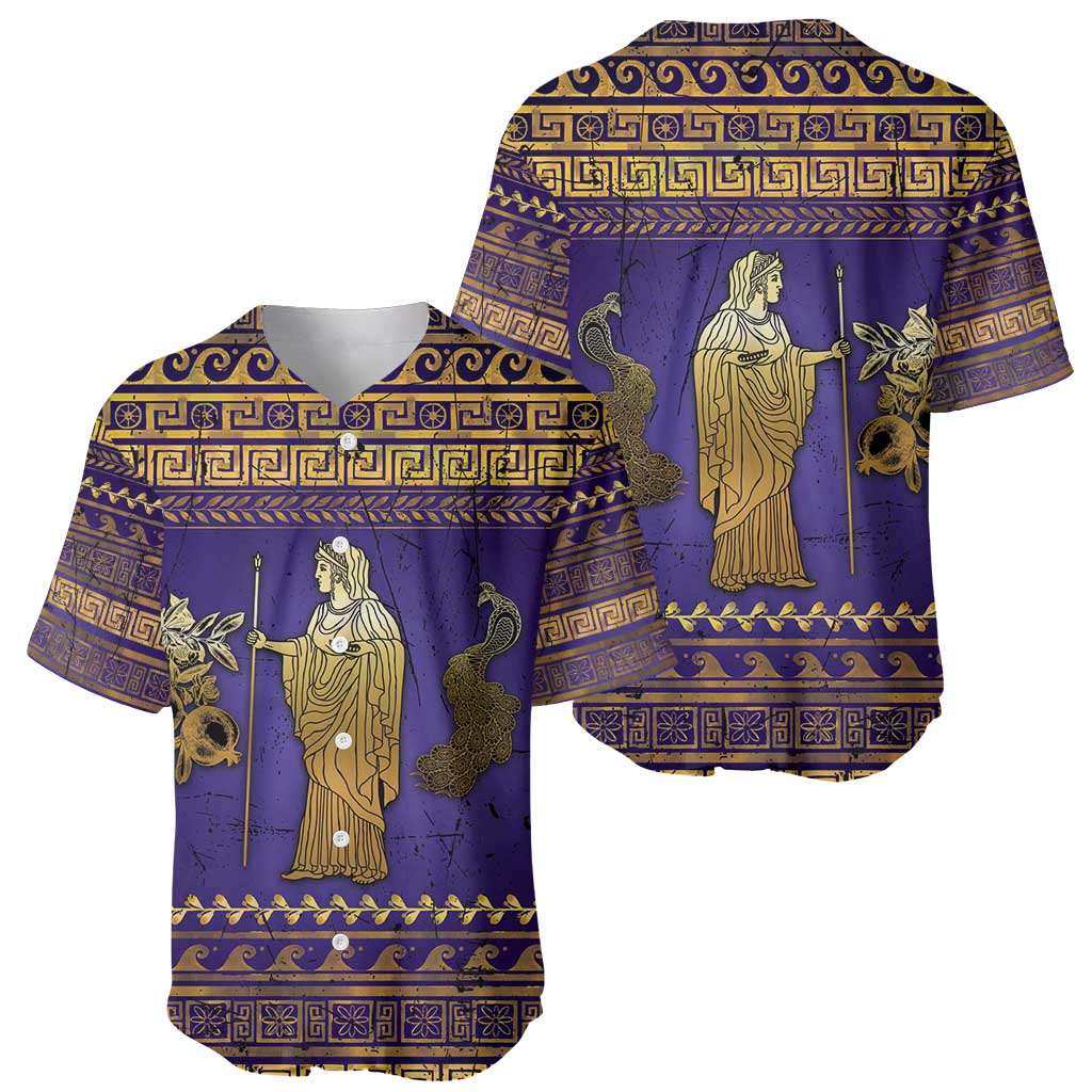 Hera Baseball Jersey Goddess With Ancient Greek Pattern - Wonder Print Shop