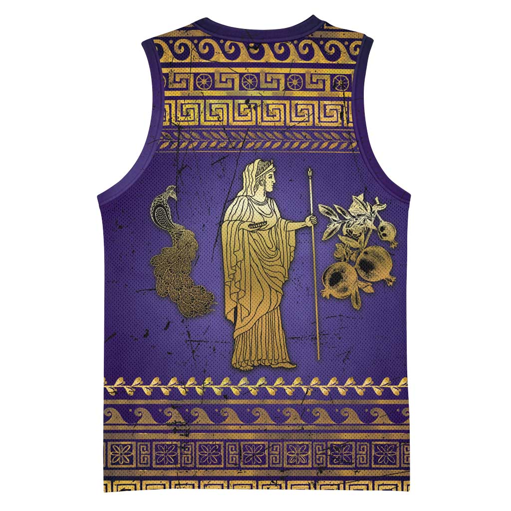 Hera Basketball Jersey Goddess With Ancient Greek Pattern - Wonder Print Shop