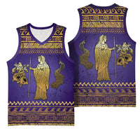 Hera Basketball Jersey Goddess With Ancient Greek Pattern - Wonder Print Shop