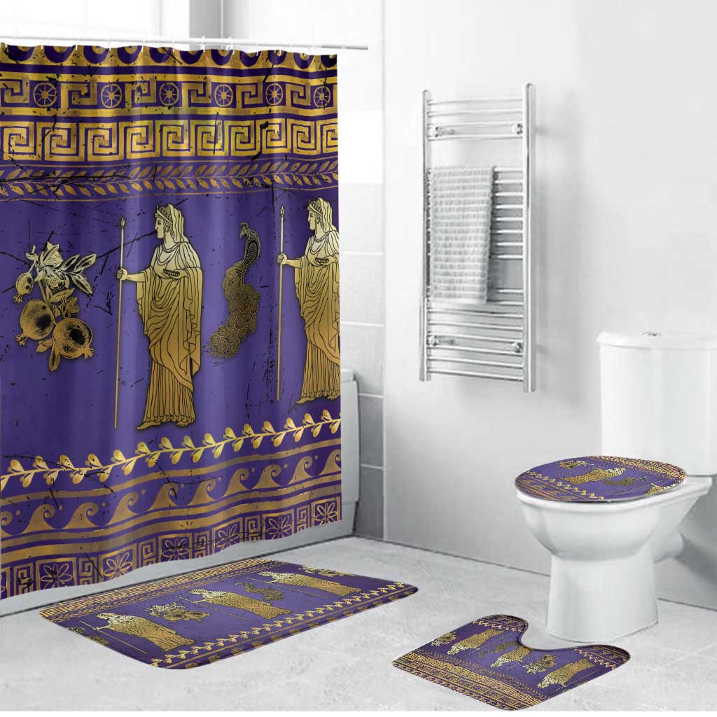 Hera Bathroom Set Goddess With Ancient Greek Pattern - Wonder Print Shop