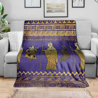 Hera Blanket Goddess With Ancient Greek Pattern - Wonder Print Shop
