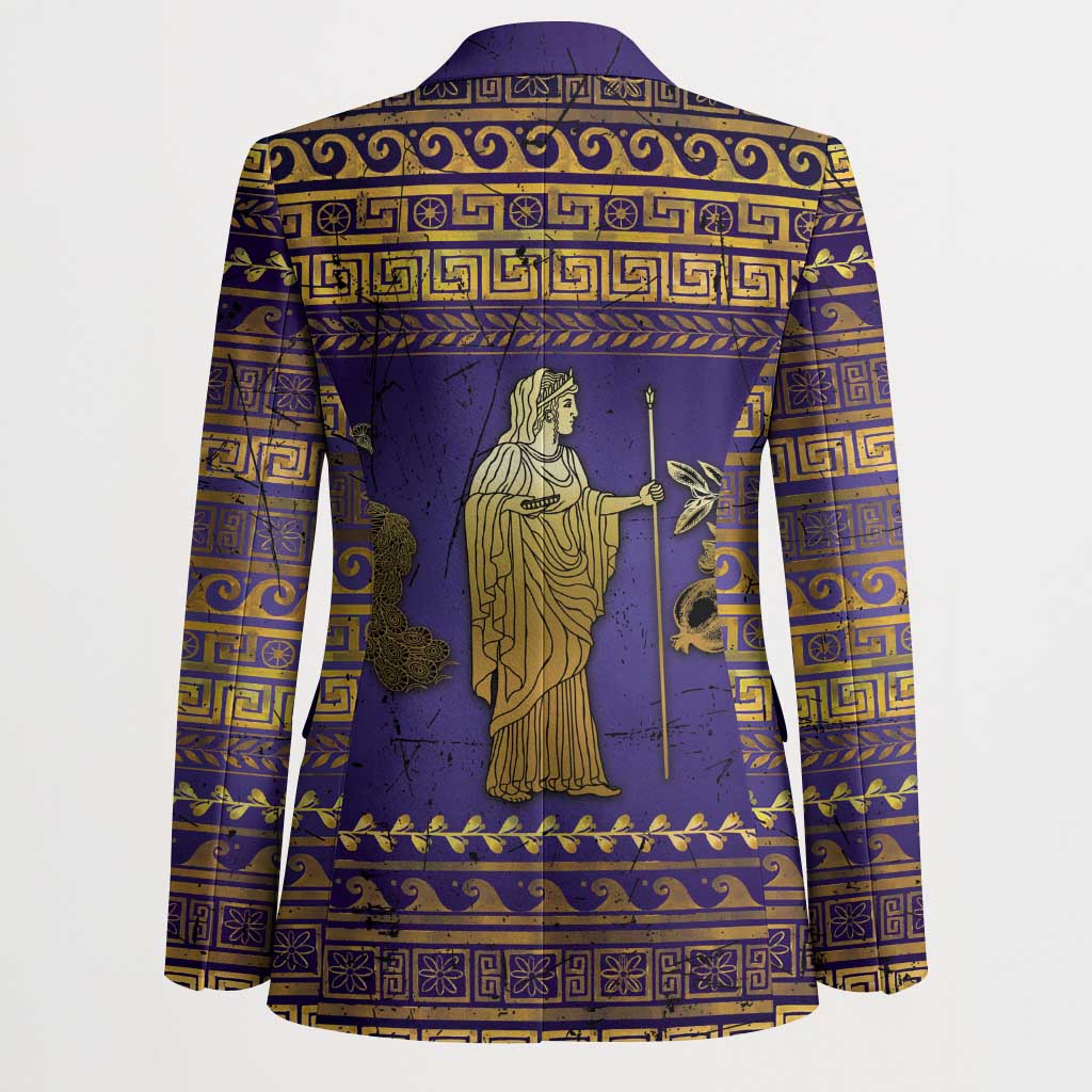 Hera Blazer Goddess With Ancient Greek Pattern - Wonder Print Shop
