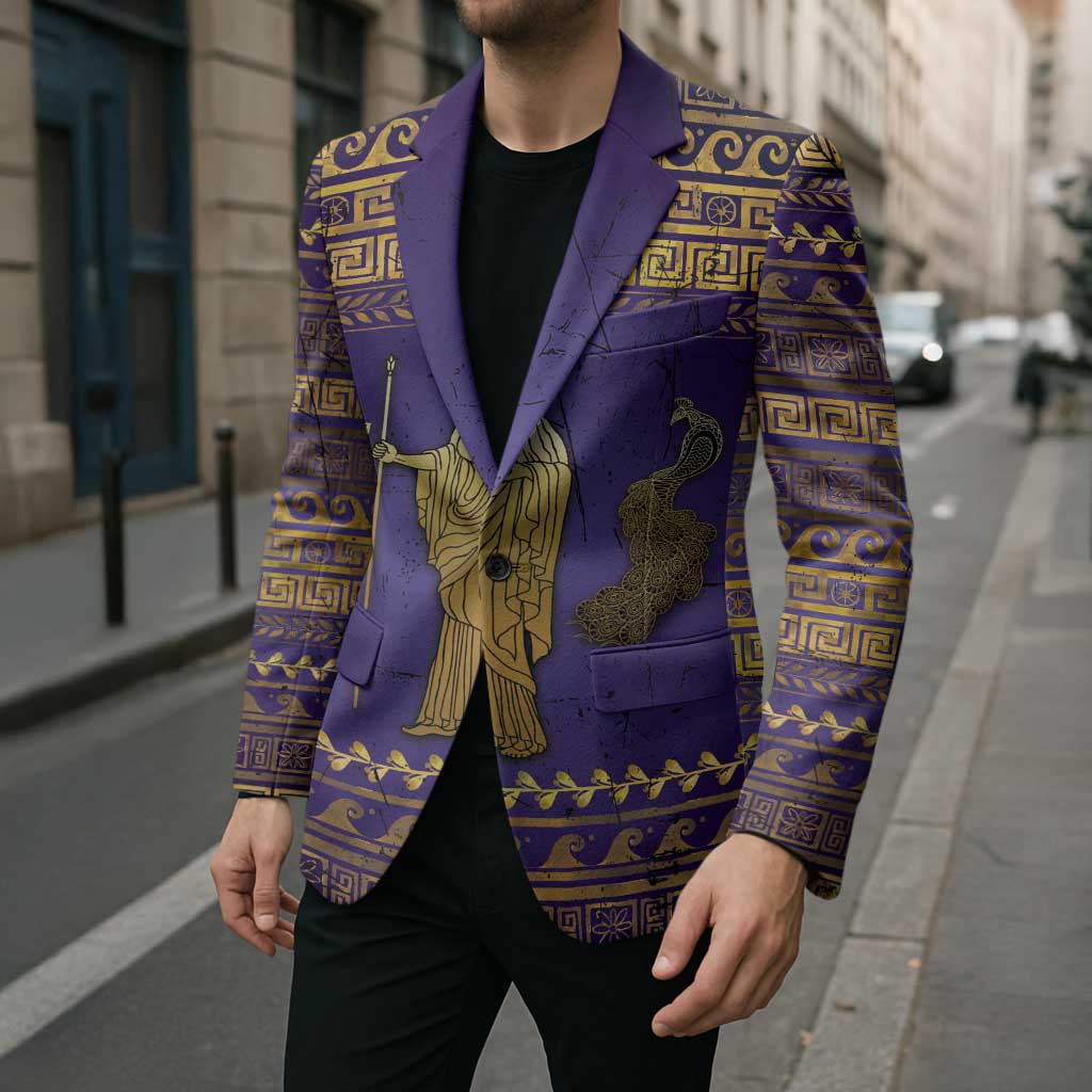 Hera Blazer Goddess With Ancient Greek Pattern - Wonder Print Shop