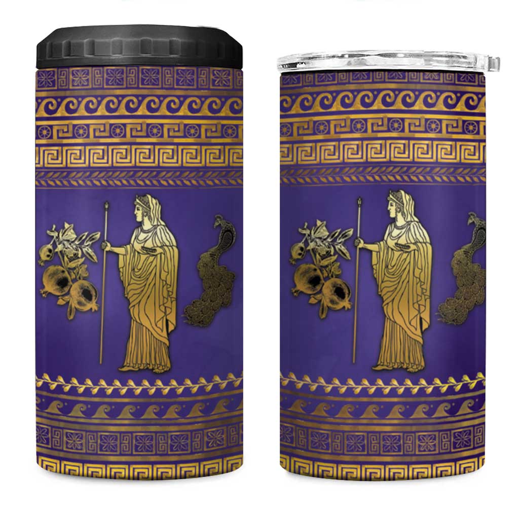 Hera 4 in 1 Can Cooler Tumbler Goddess With Ancient Greek Pattern - Wonder Print Shop