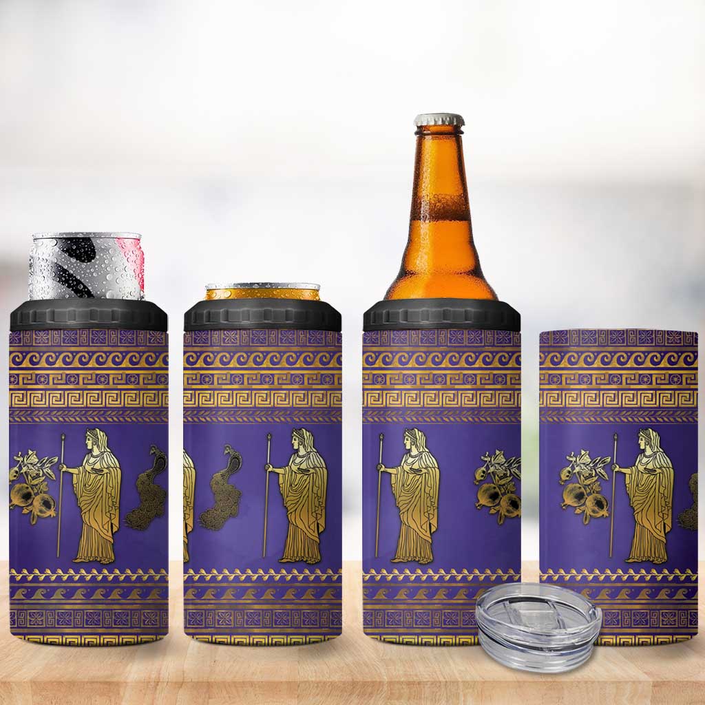 Hera 4 in 1 Can Cooler Tumbler Goddess With Ancient Greek Pattern - Wonder Print Shop
