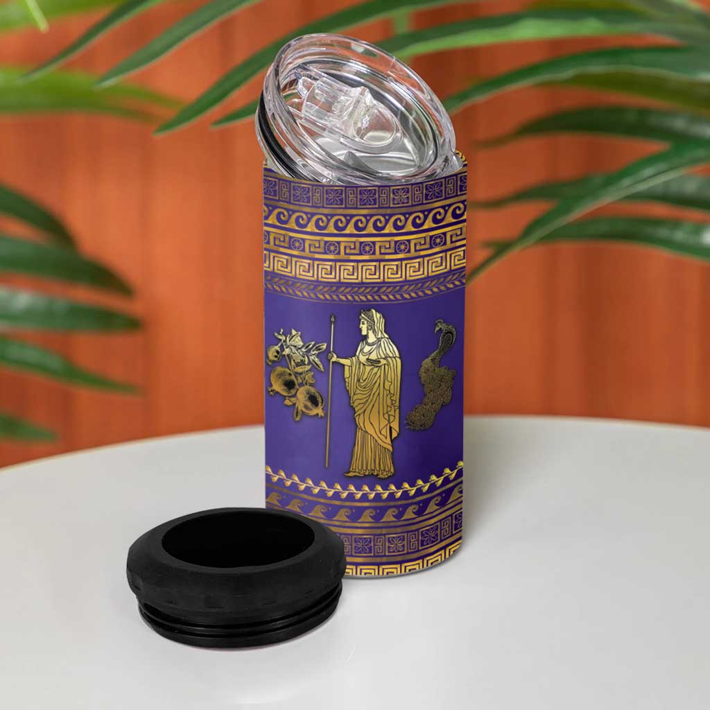 Hera 4 in 1 Can Cooler Tumbler Goddess With Ancient Greek Pattern - Wonder Print Shop