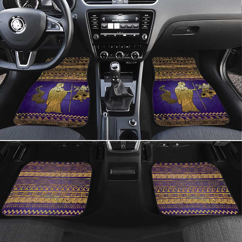 Hera Car Mats Goddess With Ancient Greek Pattern - Wonder Print Shop