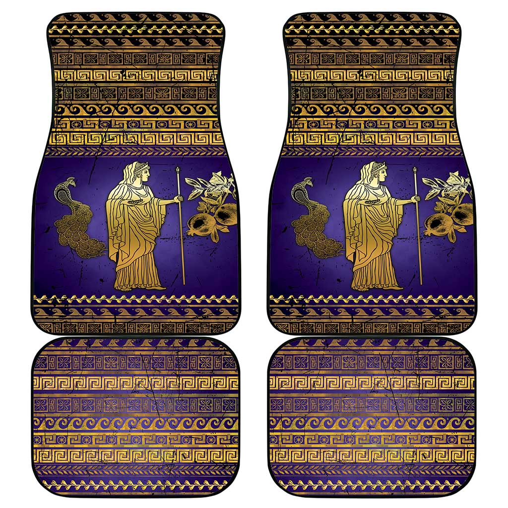 Hera Car Mats Goddess With Ancient Greek Pattern - Wonder Print Shop