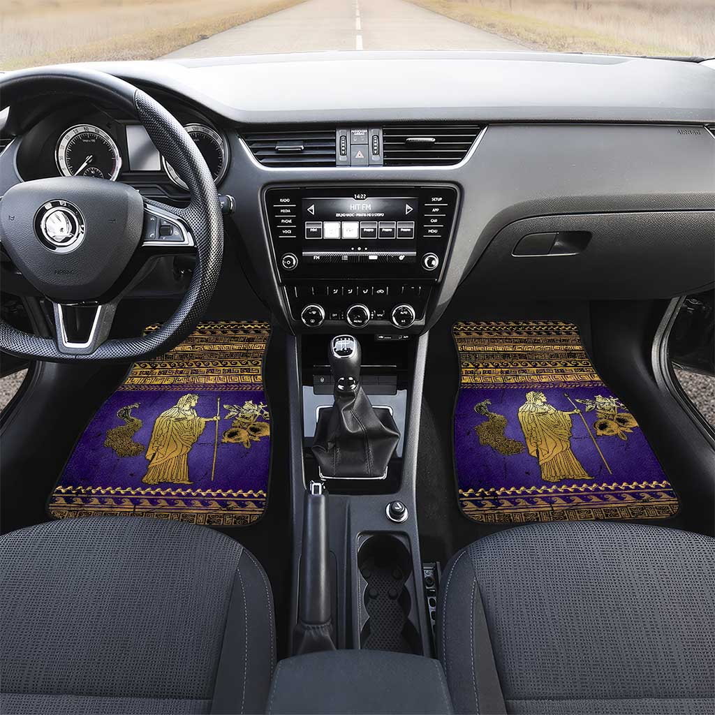 Hera Car Mats Goddess With Ancient Greek Pattern - Wonder Print Shop