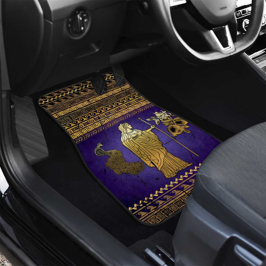 Hera Car Mats Goddess With Ancient Greek Pattern - Wonder Print Shop