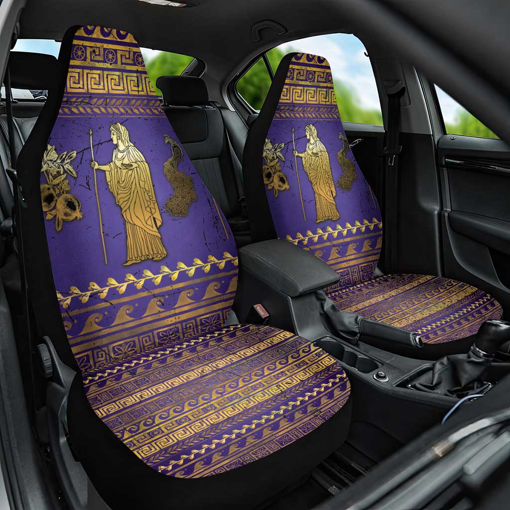 Hera Car Seat Cover Goddess With Ancient Greek Pattern - Wonder Print Shop