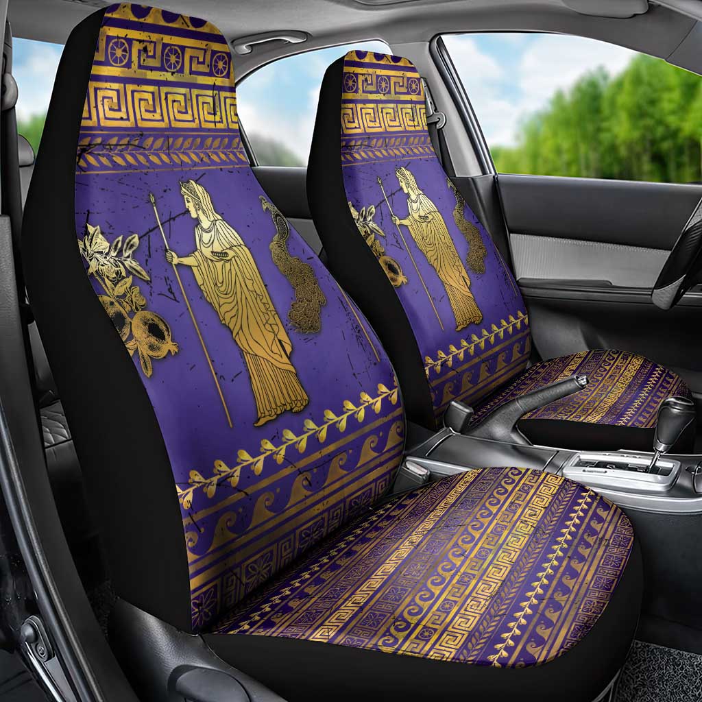 Hera Car Seat Cover Goddess With Ancient Greek Pattern - Wonder Print Shop