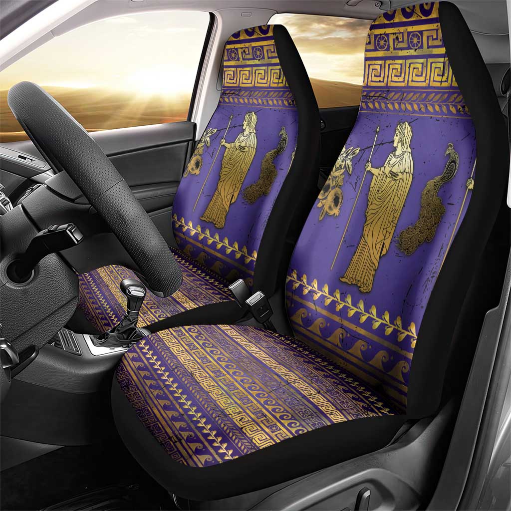 Hera Car Seat Cover Goddess With Ancient Greek Pattern - Wonder Print Shop