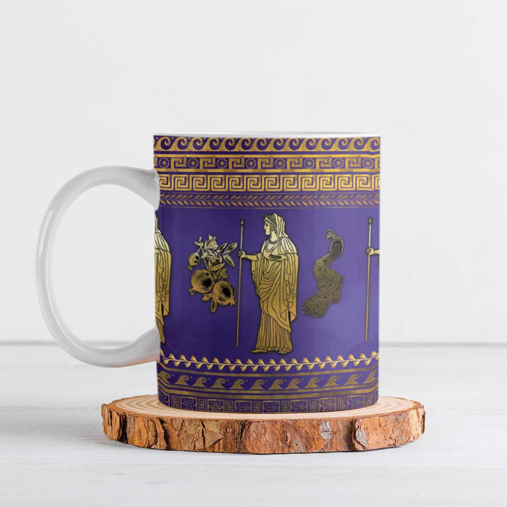 Hera Ceramic Mug Goddess With Ancient Greek Pattern - Wonder Print Shop