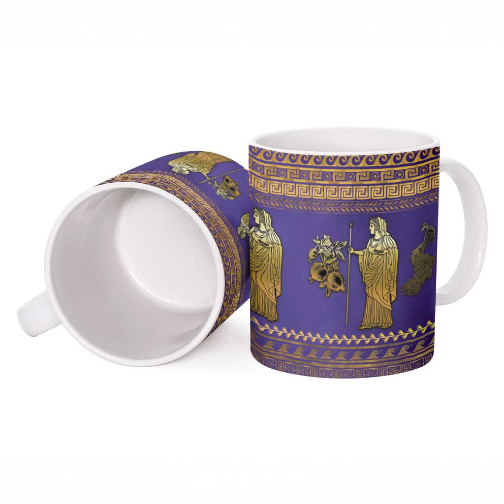 Hera Ceramic Mug Goddess With Ancient Greek Pattern - Wonder Print Shop