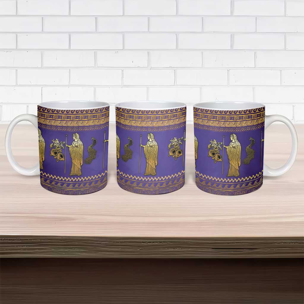 Hera Ceramic Mug Goddess With Ancient Greek Pattern - Wonder Print Shop