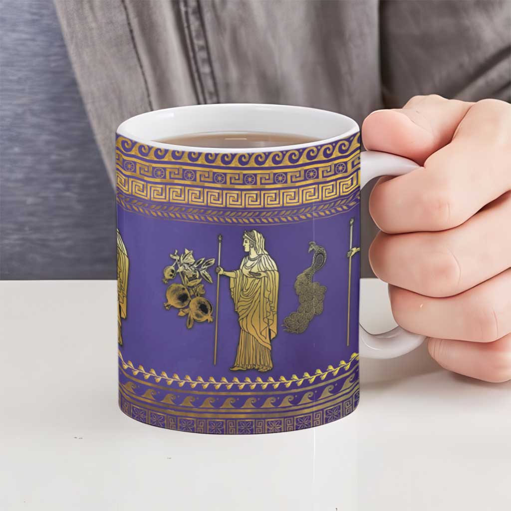 Hera Ceramic Mug Goddess With Ancient Greek Pattern - Wonder Print Shop