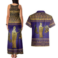 Hera Couples Matching Tank Maxi Dress and Hawaiian Shirt Goddess With Ancient Greek Pattern - Wonder Print Shop