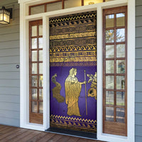 Hera Door Cover Goddess With Ancient Greek Pattern - Wonder Print Shop