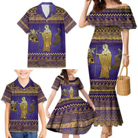 Hera Family Matching Mermaid Dress and Hawaiian Shirt Goddess With Ancient Greek Pattern - Wonder Print Shop