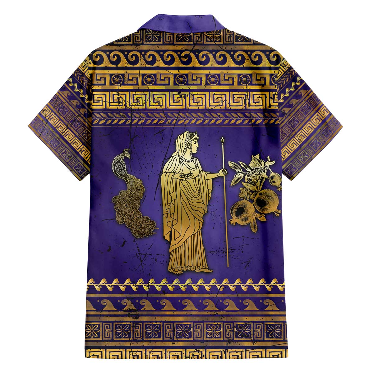 Hera Family Matching Off The Shoulder Long Sleeve Dress and Hawaiian Shirt Goddess With Ancient Greek Pattern - Wonder Print Shop