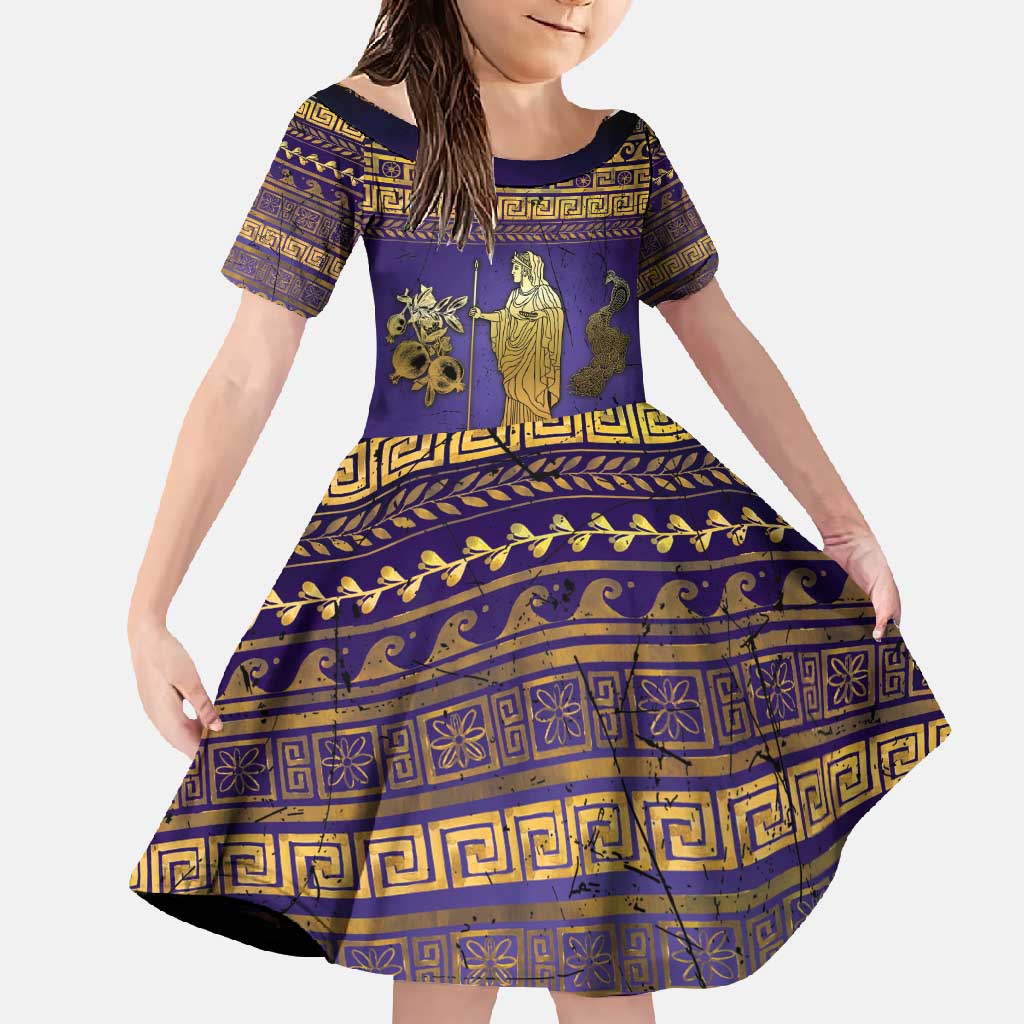 Hera Family Matching Off Shoulder Maxi Dress and Hawaiian Shirt Goddess With Ancient Greek Pattern - Wonder Print Shop