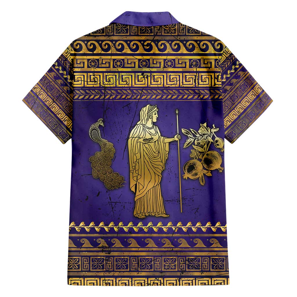Hera Family Matching Off Shoulder Short Dress and Hawaiian Shirt Goddess With Ancient Greek Pattern - Wonder Print Shop