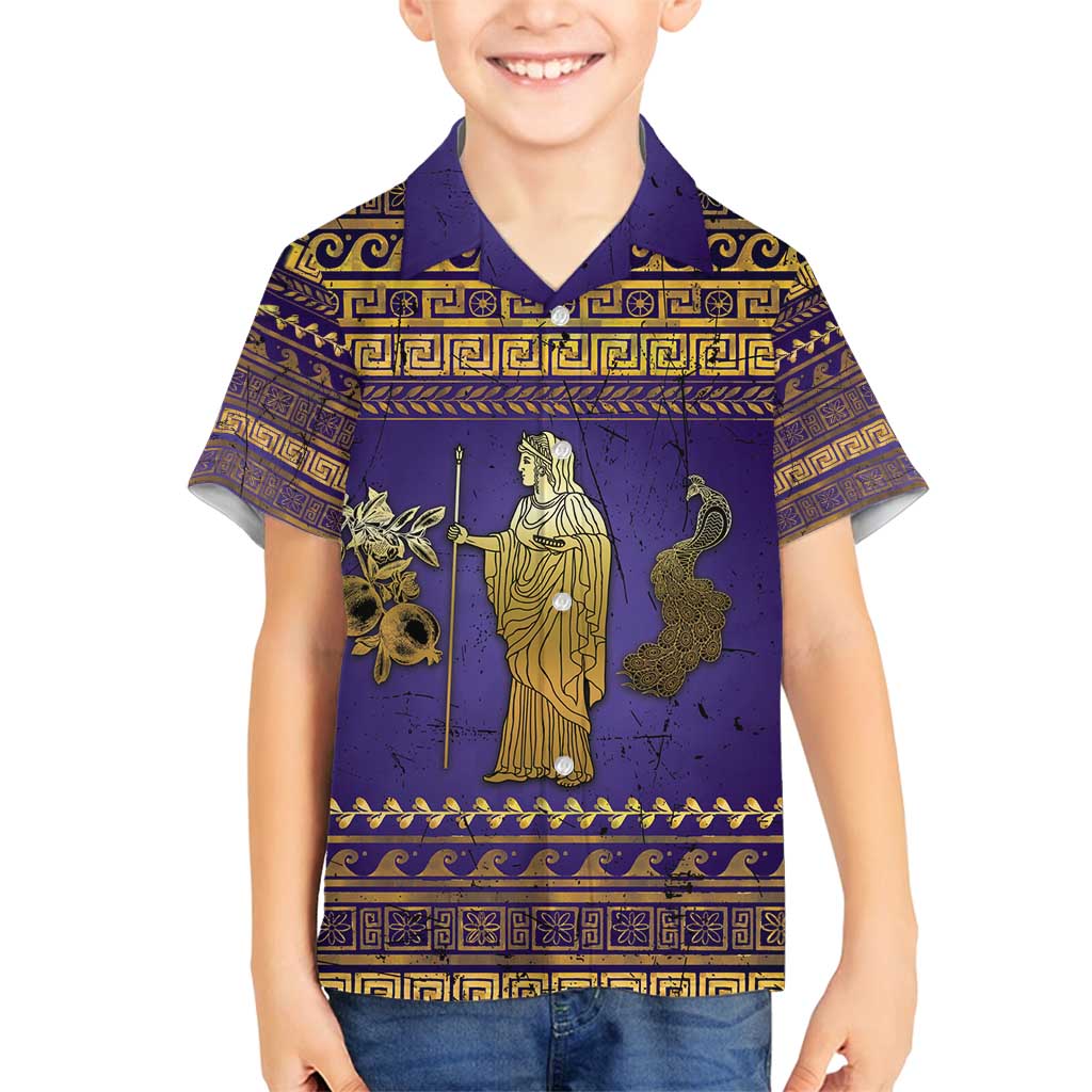 Hera Family Matching Off Shoulder Short Dress and Hawaiian Shirt Goddess With Ancient Greek Pattern - Wonder Print Shop