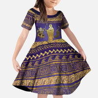 Hera Family Matching Puletasi and Hawaiian Shirt Goddess With Ancient Greek Pattern - Wonder Print Shop