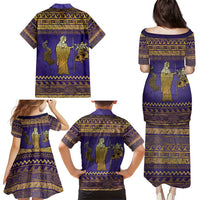 Hera Family Matching Puletasi and Hawaiian Shirt Goddess With Ancient Greek Pattern - Wonder Print Shop