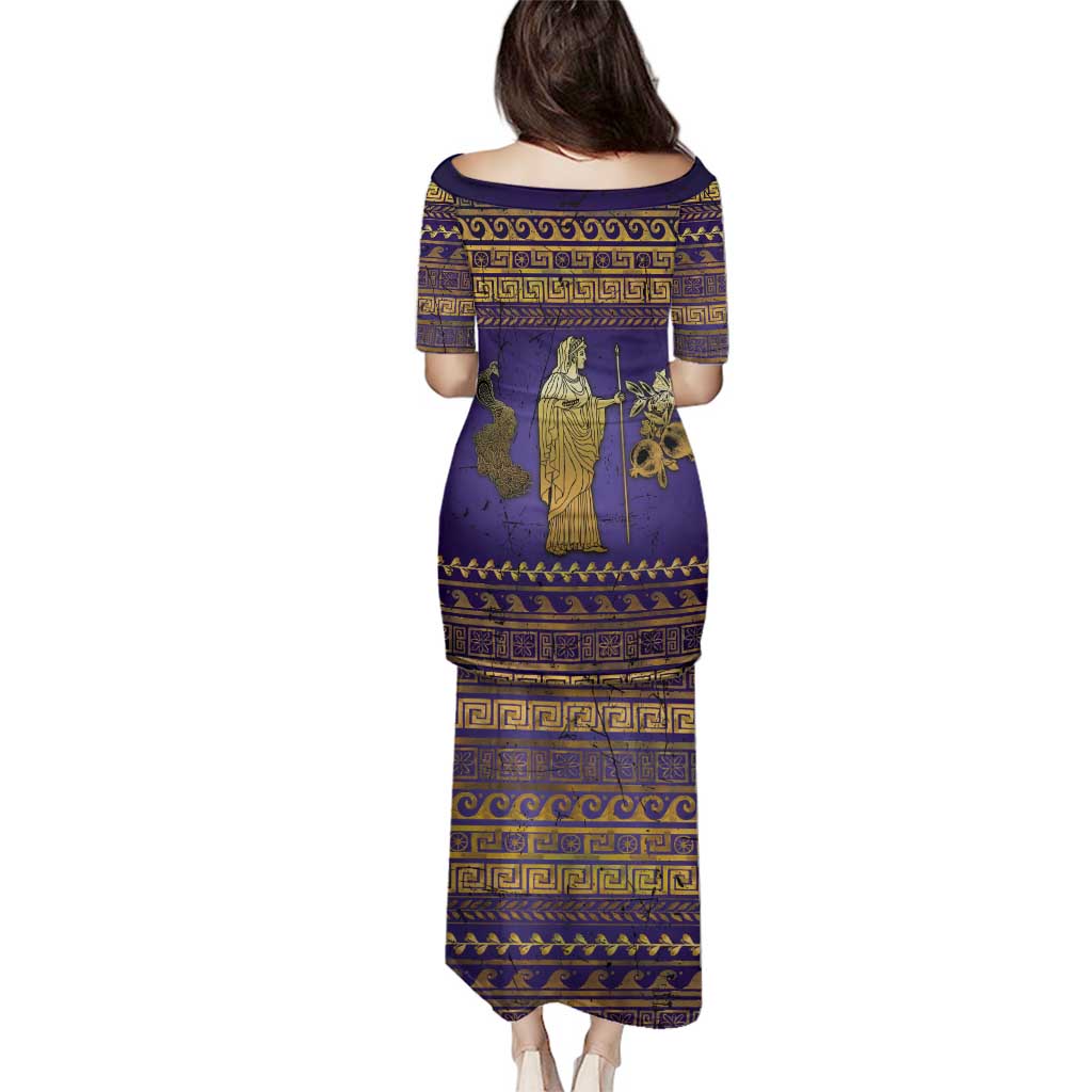 Hera Family Matching Puletasi and Hawaiian Shirt Goddess With Ancient Greek Pattern - Wonder Print Shop