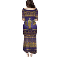 Hera Family Matching Puletasi and Hawaiian Shirt Goddess With Ancient Greek Pattern - Wonder Print Shop